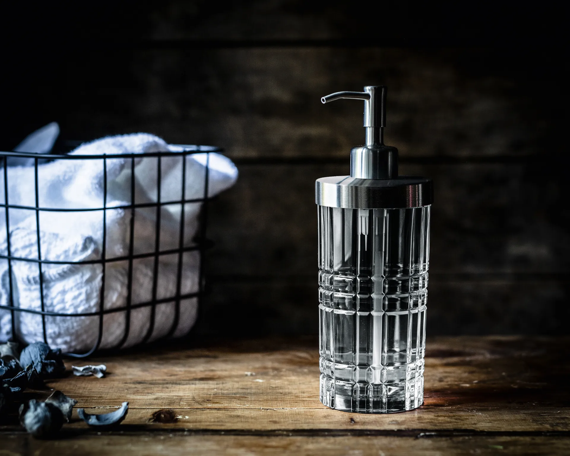 Square sæbedispenser 21,5 cm, Klar Nachtmann