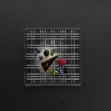 Square tallerken – 21 x 21 cm - klar - Nachtmann