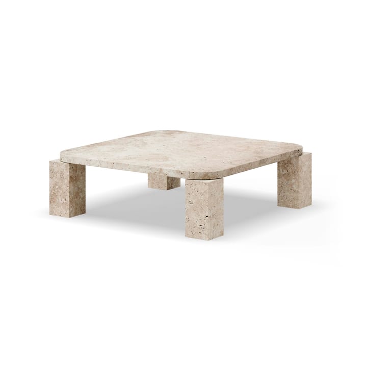 Atlas sofabord 82x82 cm, Unfilled Travertine New Works