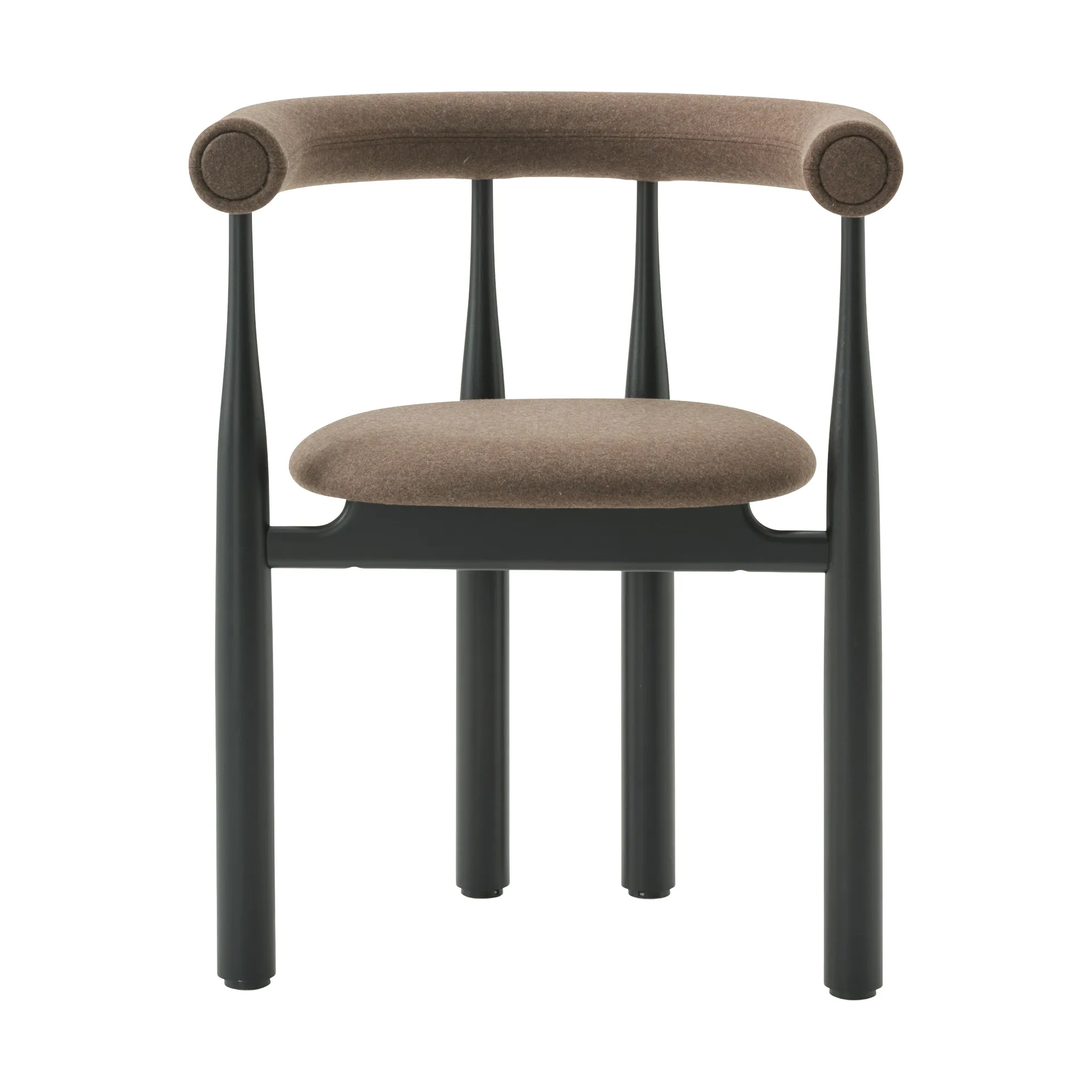 Bukowski karmstol polstret, Black, Wooly Plus 1008 New Works