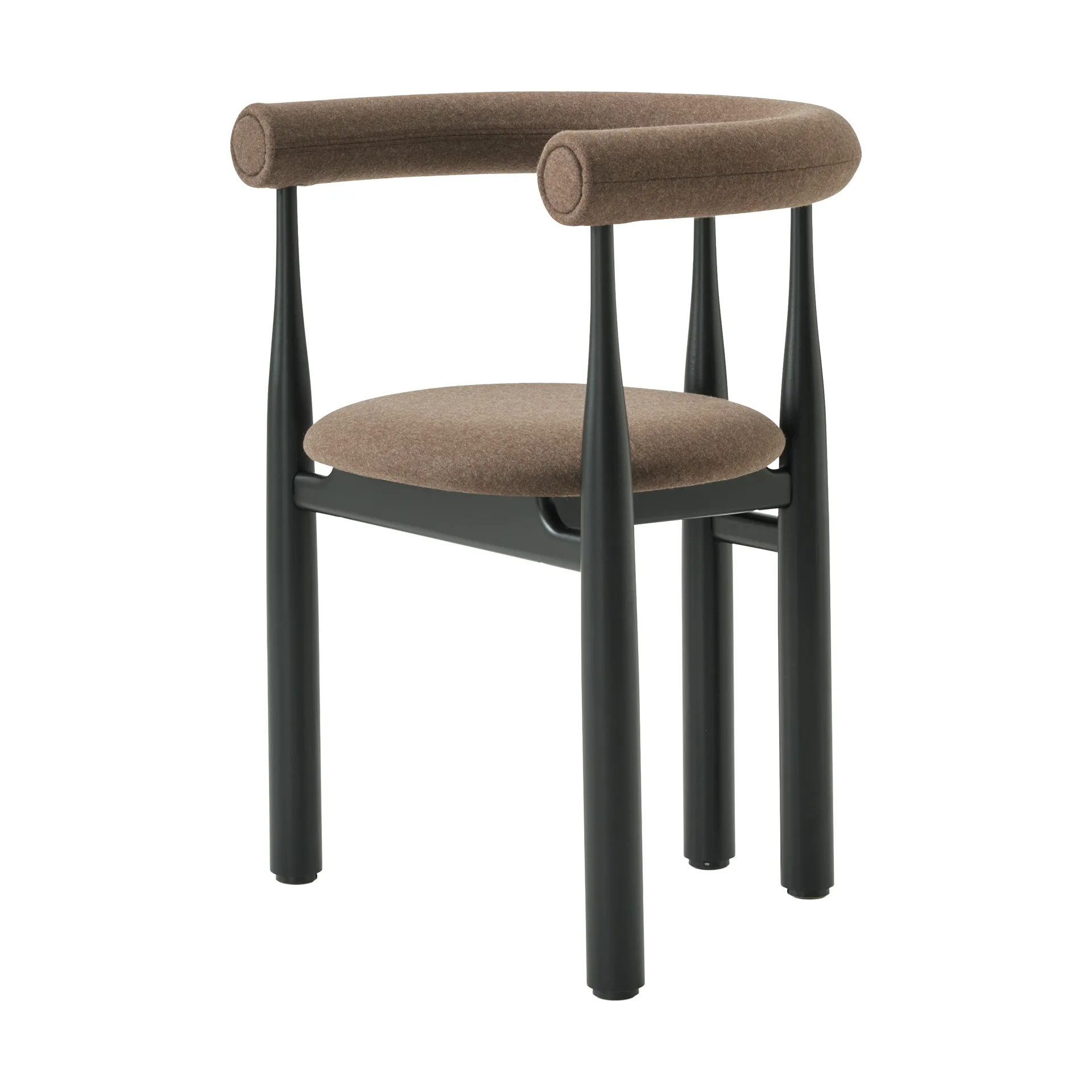 Bukowski karmstol polstret, Black, Wooly Plus 1008 New Works