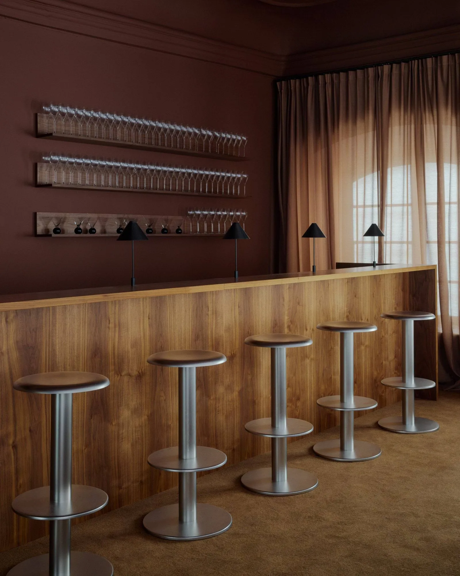 Coupe barstol, Rustfrit stål, 76 cm New Works