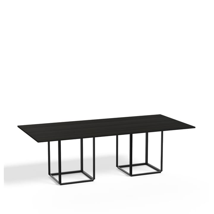 Florence spisebord rektangulært, black ash, sort stel New Works