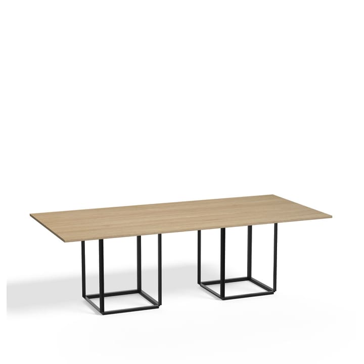 Florence spisebord rektangulært, natural oak, sort stel New Works