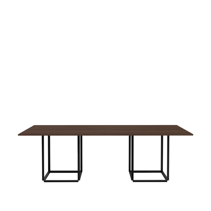 Florence spisebord rektangulært - smoked oak, sort stel - New Works