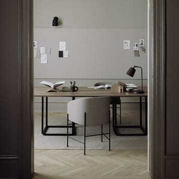 Florence spisebord rektangulært - walnut, sort stel - New Works