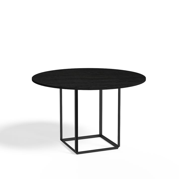 Florence spisebord rundt - Black ash, Ø120 cm, sort stel - New Works