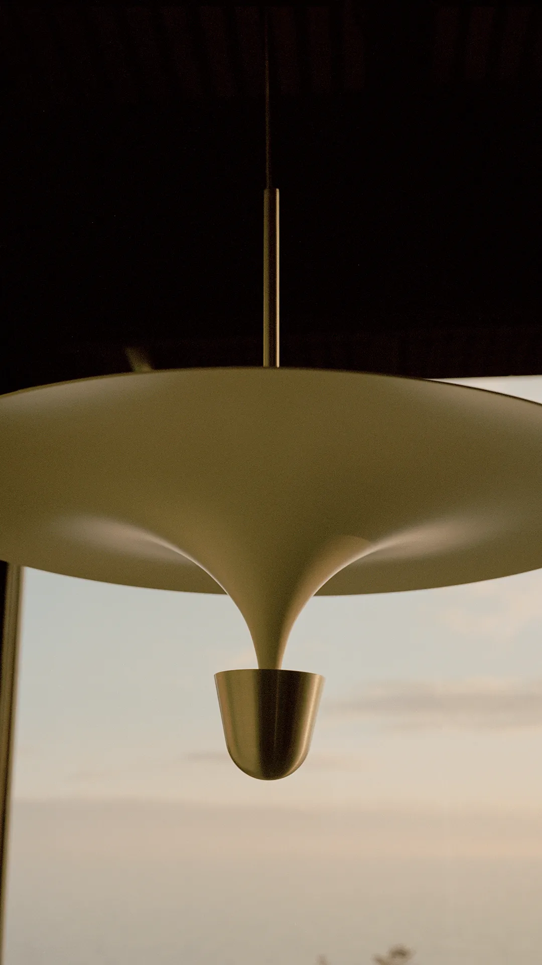 Kantarel pendel Ø60 cm, Nickel Plated New Works