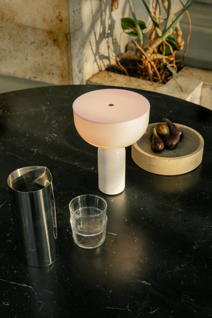 Kizu bærbar bordlampe, White marble New Works