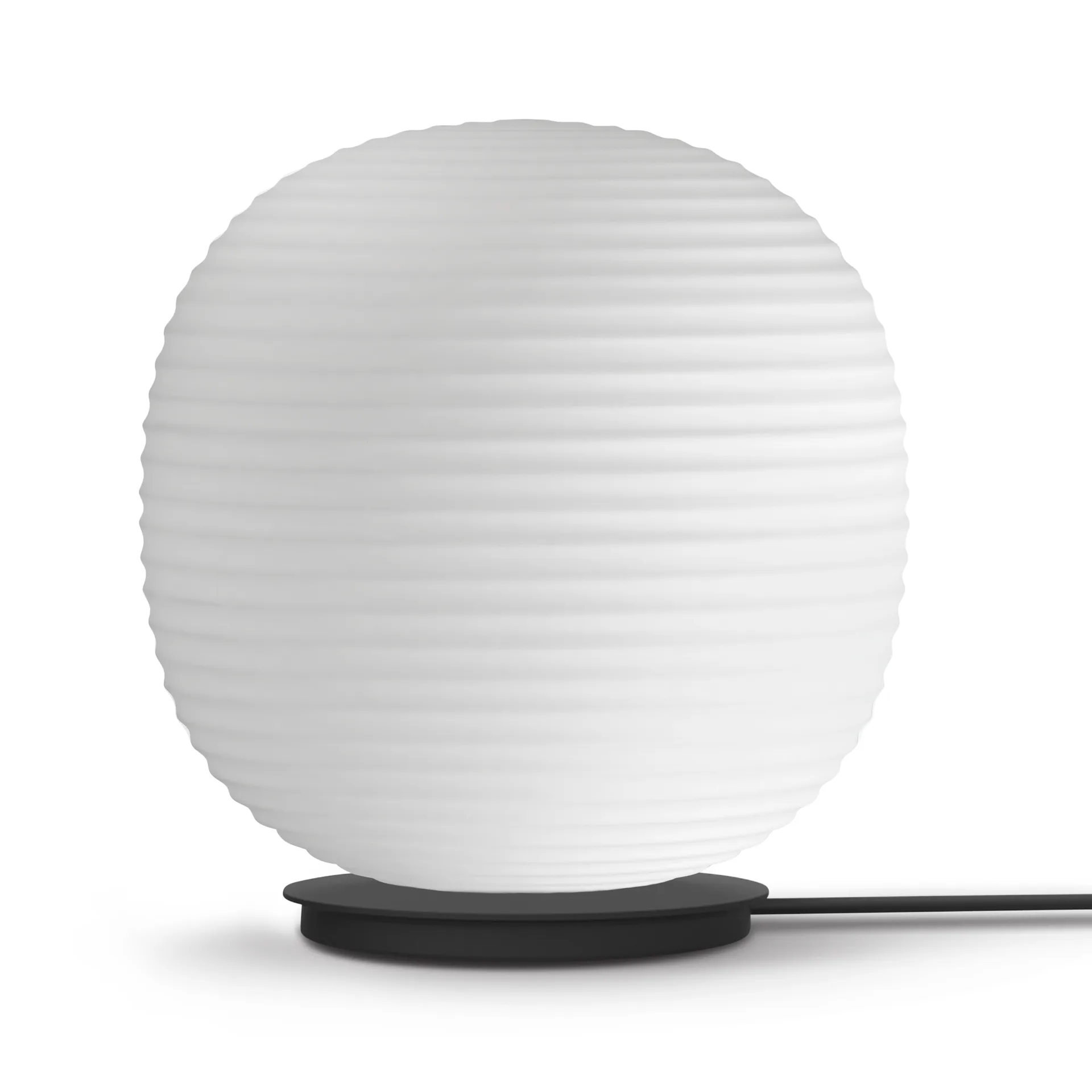 Lantern Globe gulvlampe large, Frosted white opal glass New Works