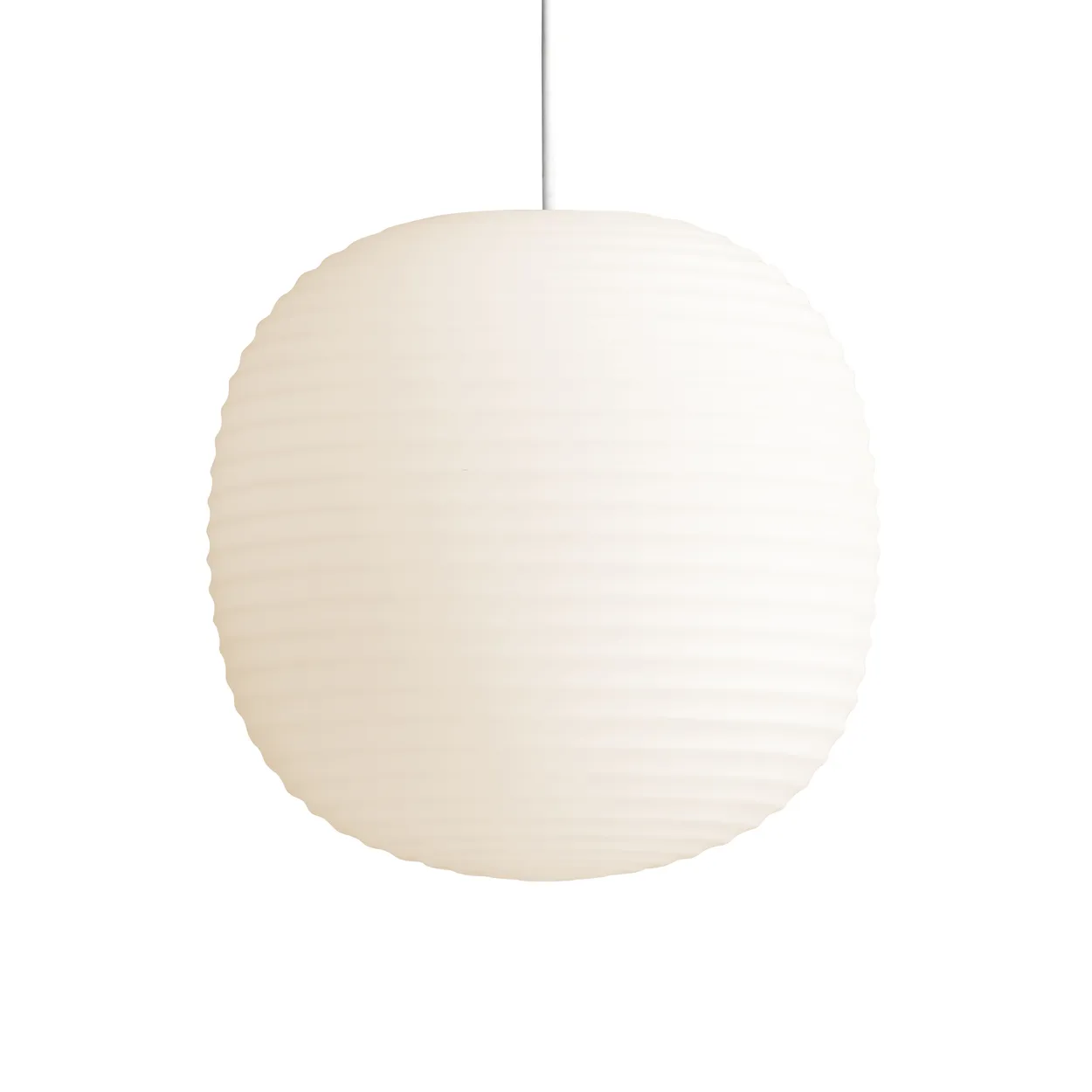 New Works Lantern pendel medium Frosted white opal glass