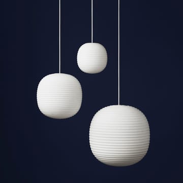 Lantern pendel medium - Frosted white opal glass - New Works