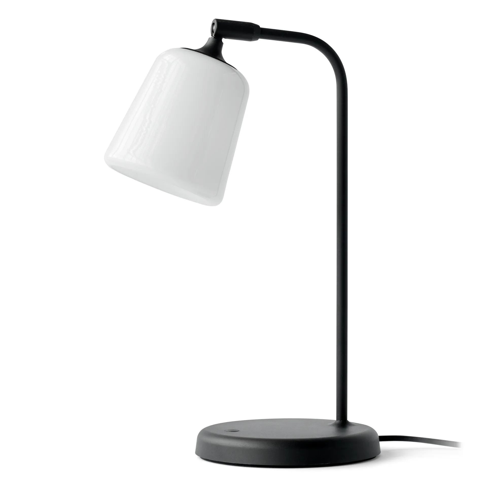 Material bordlampe, White opal glass New Works