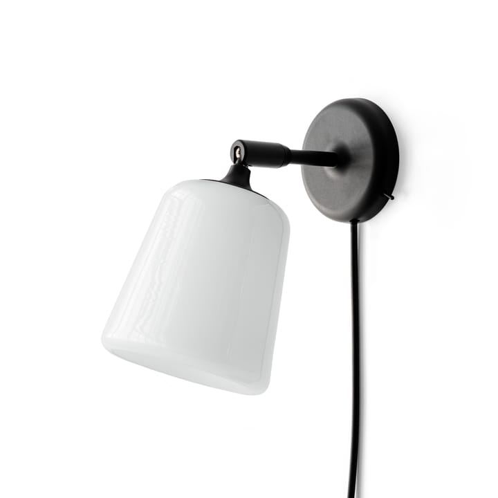 Material væglampe, White opal glass New Works