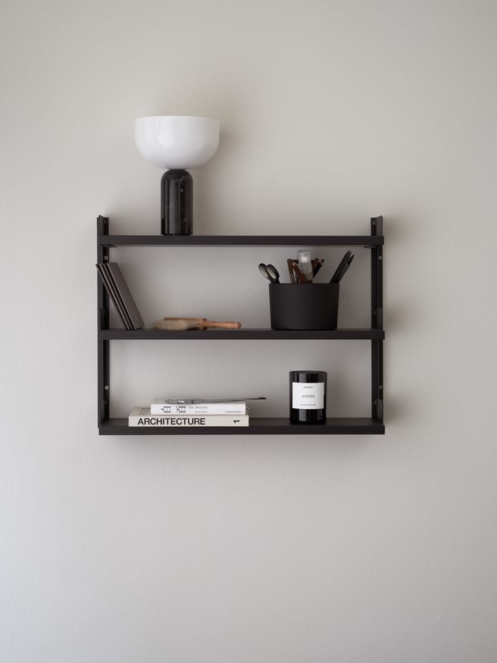 New Works Tea Shelf væghængt hylde 46x62,5 cm, Sort ask New Works