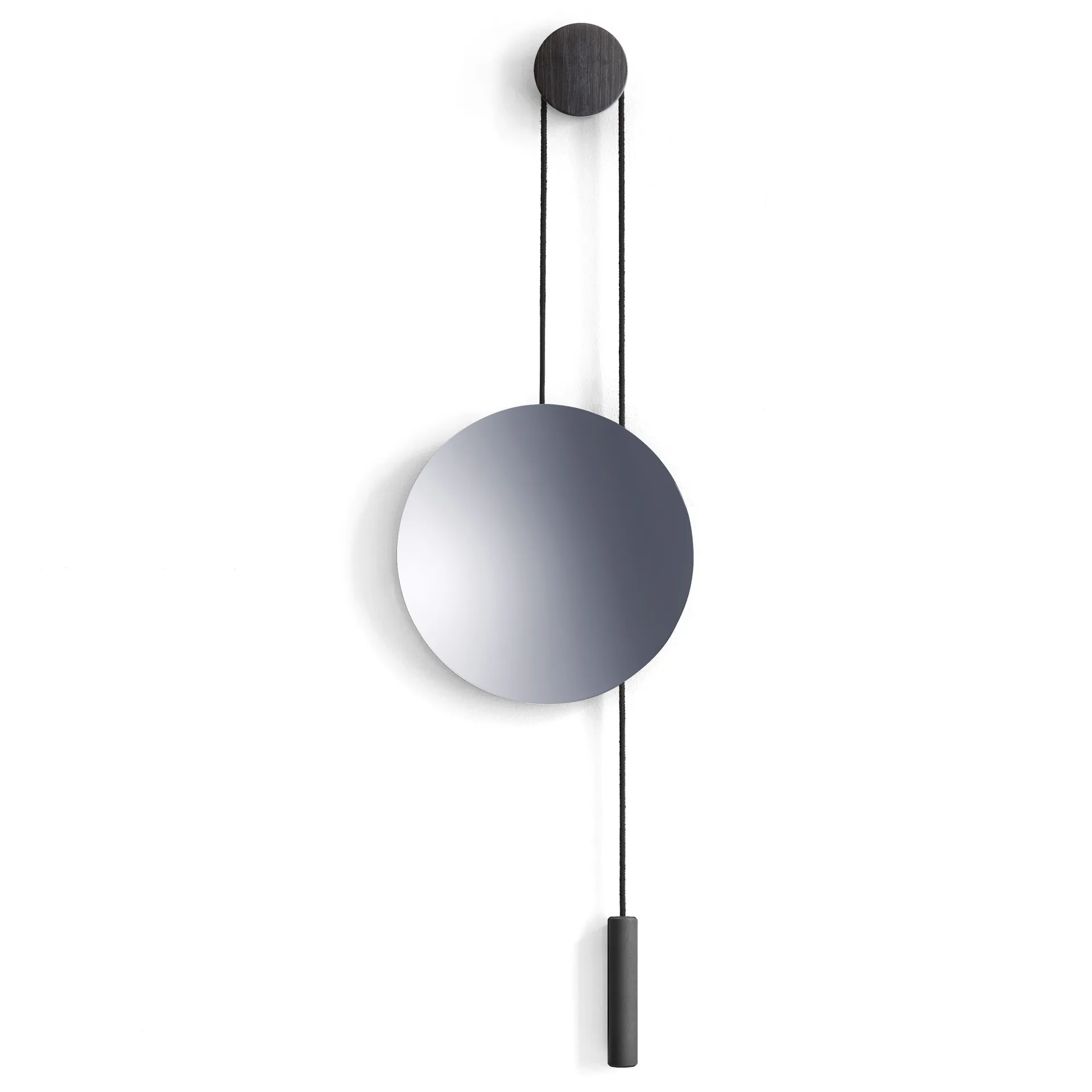 Rise and Shine spejl, Burned oak/Steel weight New Works