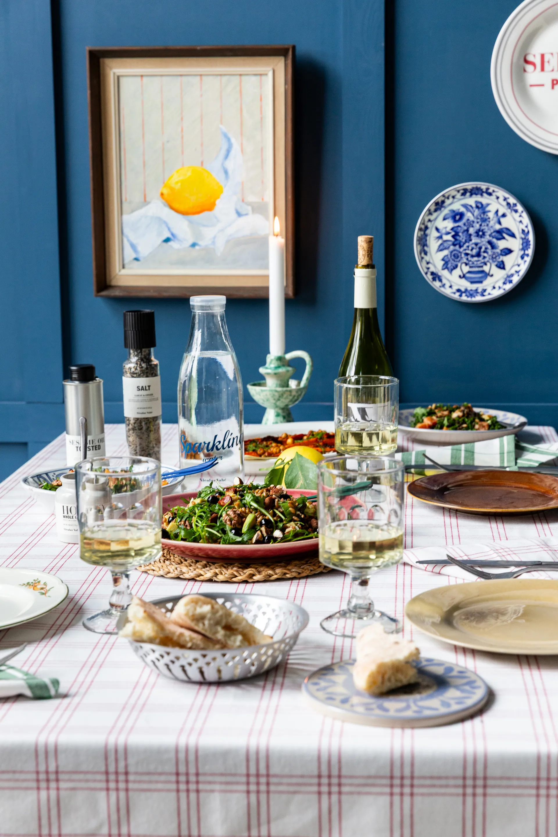 Nicolas Vahé brødkurv 2 dele, Antik sølvfinish Nicolas Vahé