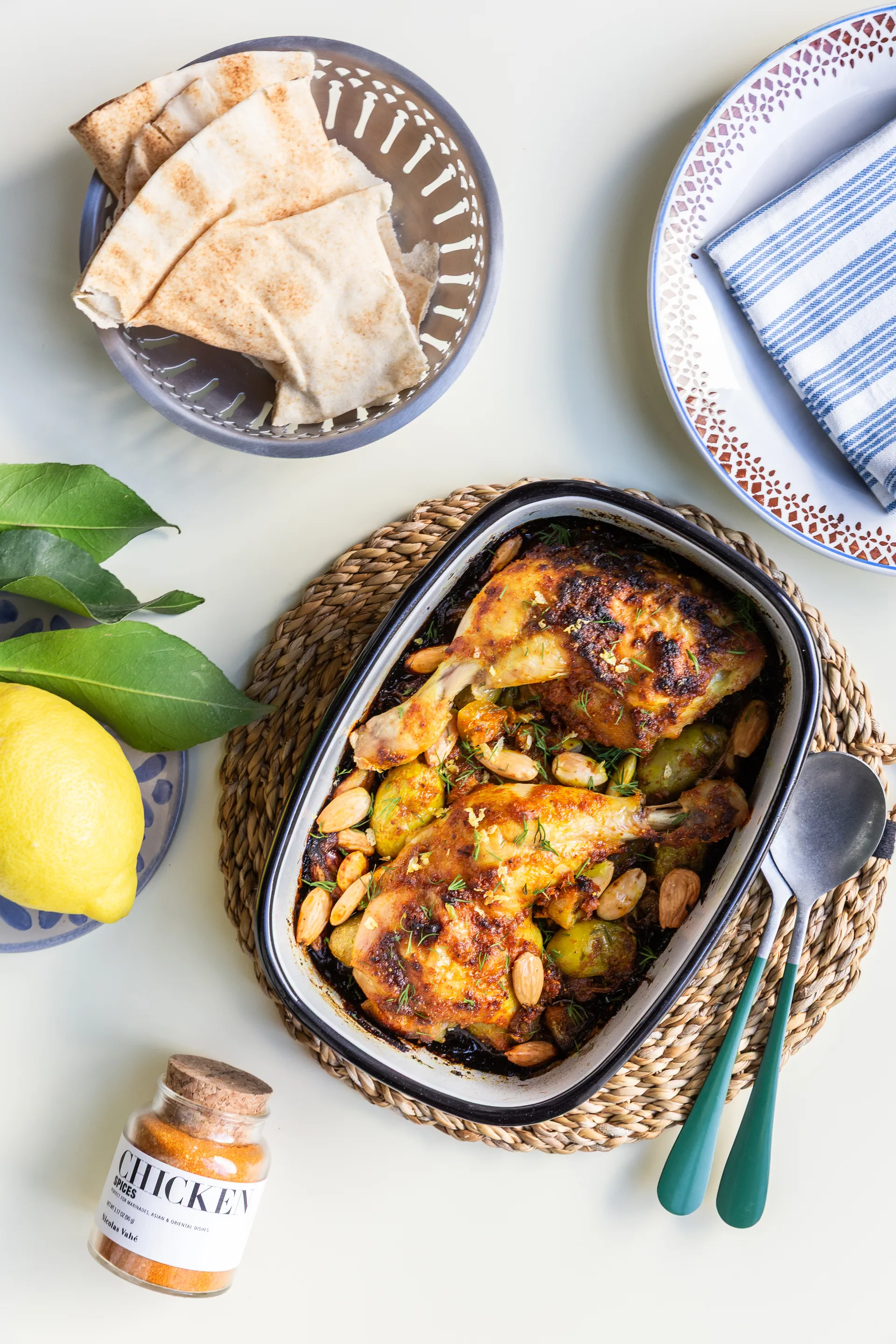 Nicolas Vahé brødkurv 2 dele, Antik sølvfinish Nicolas Vahé