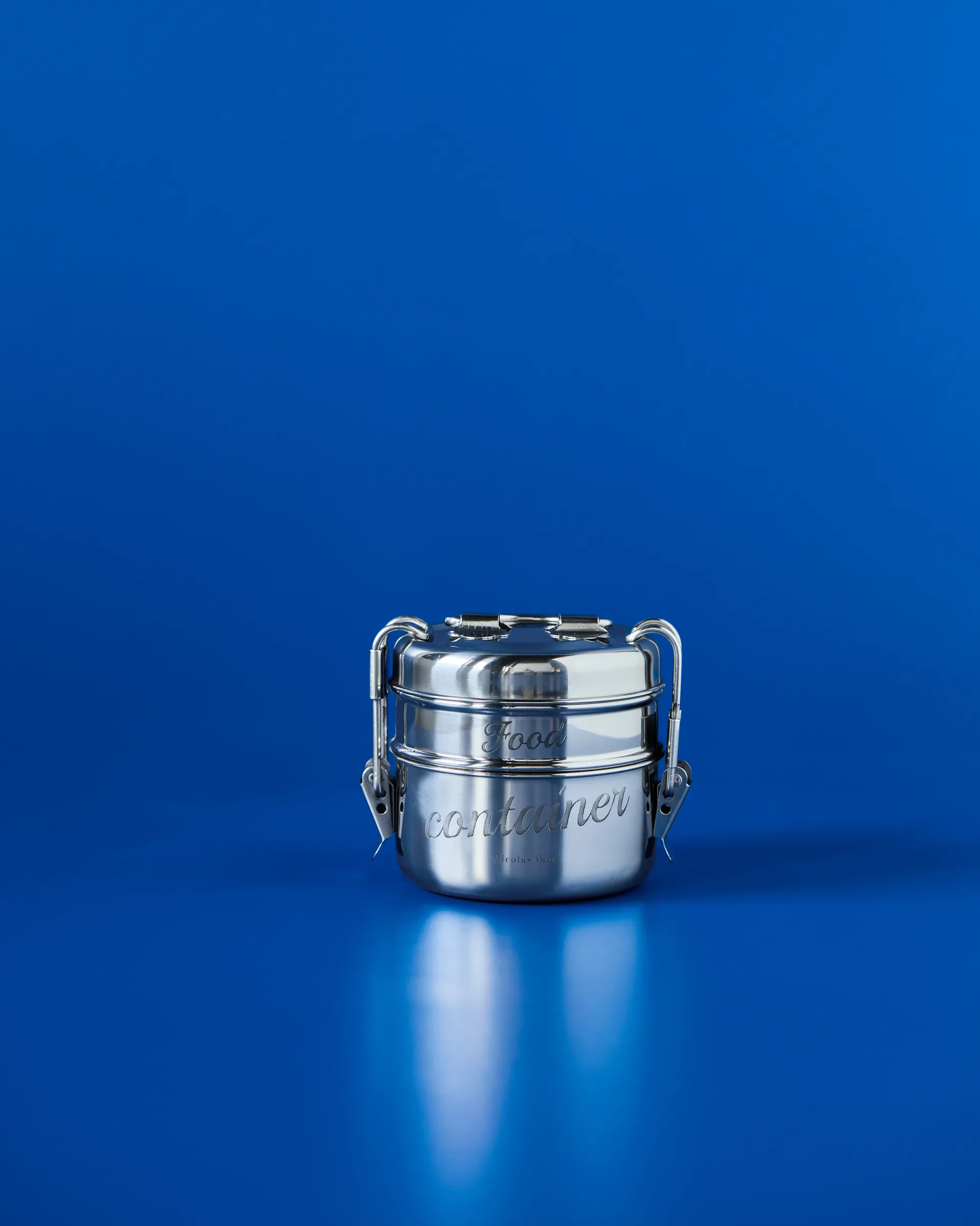 Nicolas Vahé madkasse 2 dele, Sølvfinish, Ø10 cm Nicolas Vahé