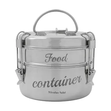 Nicolas Vahé madkasse 2 dele - Sølvfinish, Ø18 cm - Nicolas Vahé