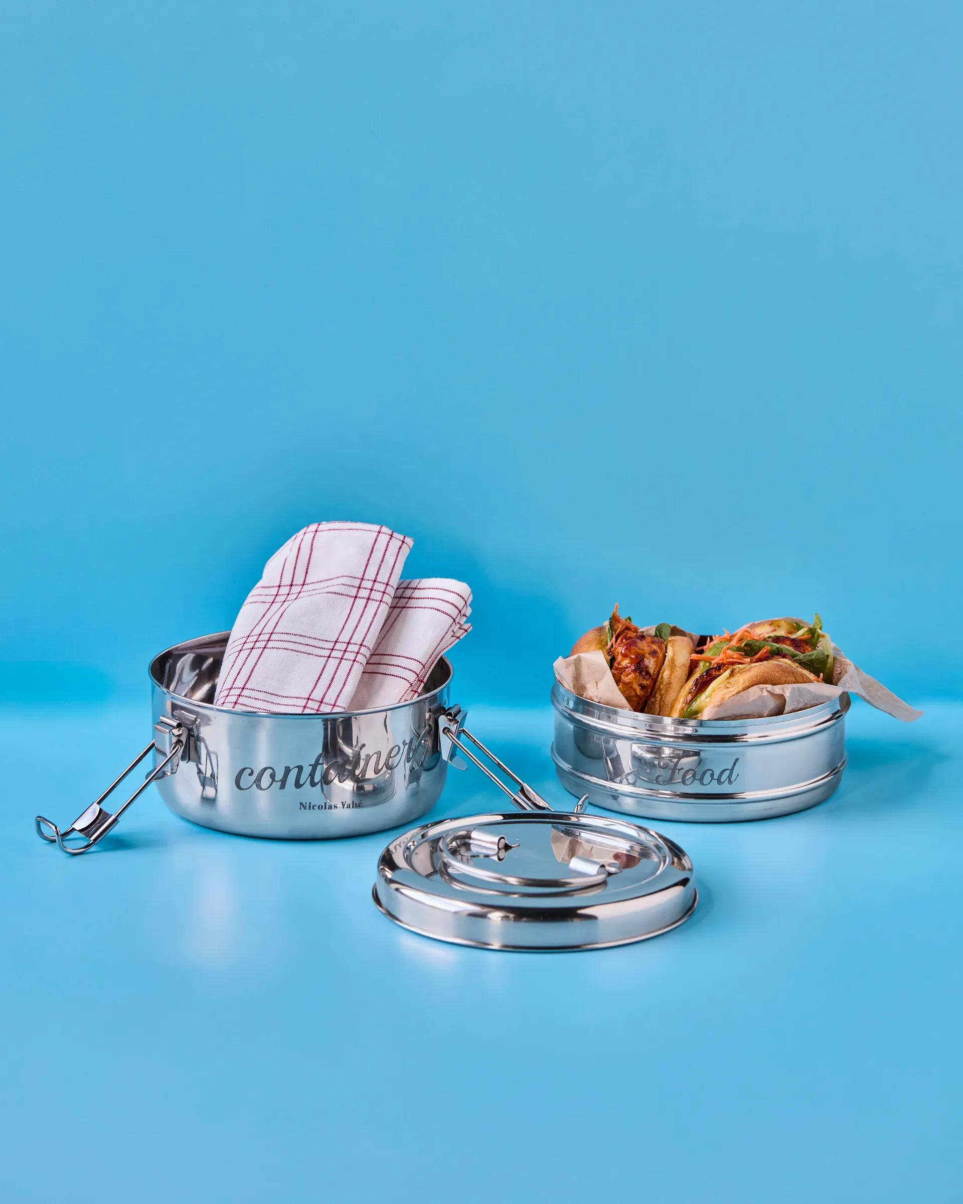 Nicolas Vahé madkasse 2 dele, Sølvfinish, Ø18 cm Nicolas Vahé