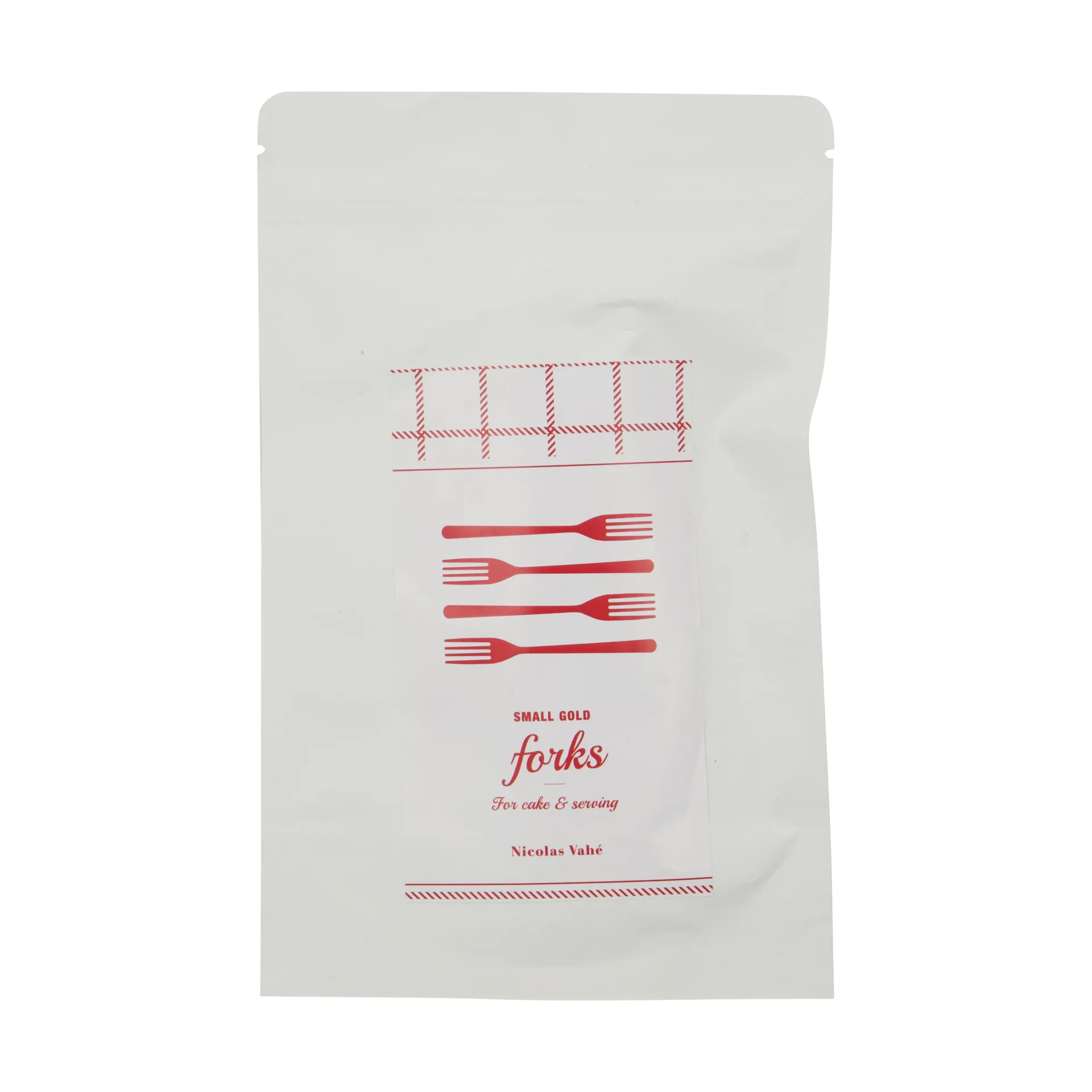 Nicolas Vahé tærtegaffel 4-pak, Antik guldfinish Nicolas Vahé
