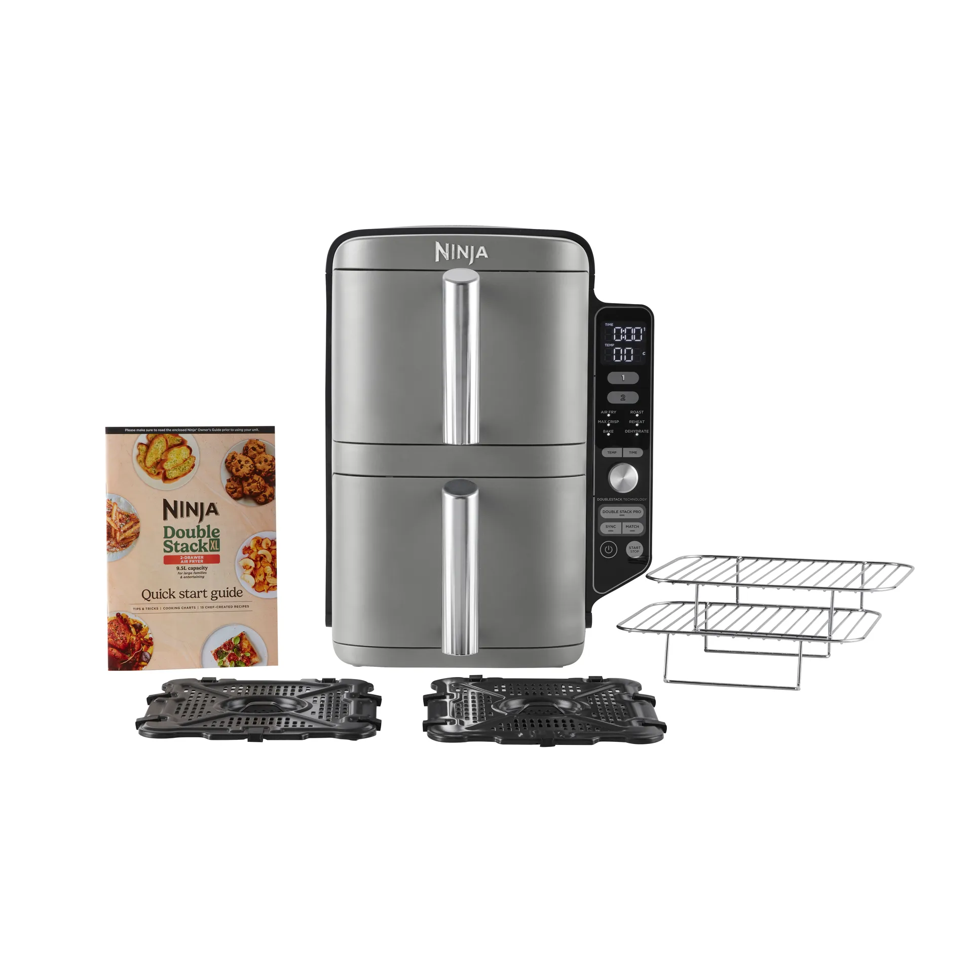 Ninja Air Fryer SL400EU double stack XL 2 skuffer 9,5 L, Sort Ninja