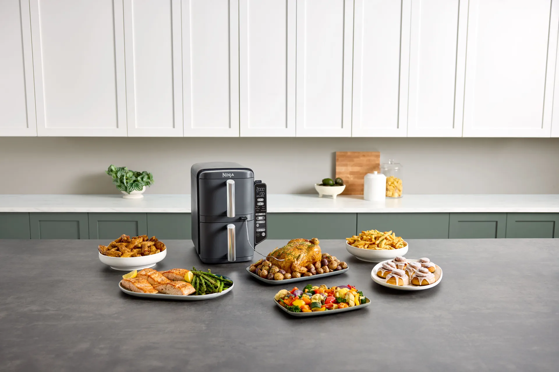 Ninja Air Fryer SL451EU stacked dual zone XL 9,5 L, Sort Ninja