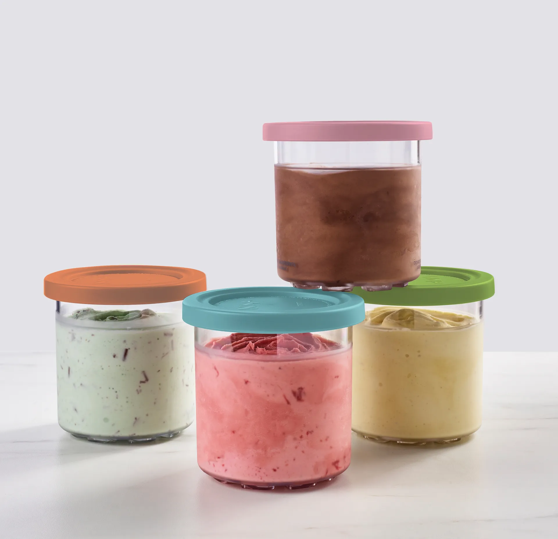 Ninja CREAMi 4 ekstra kopper 470 ml til NC300EU, Blå/rosa/grøn/brun Ninja