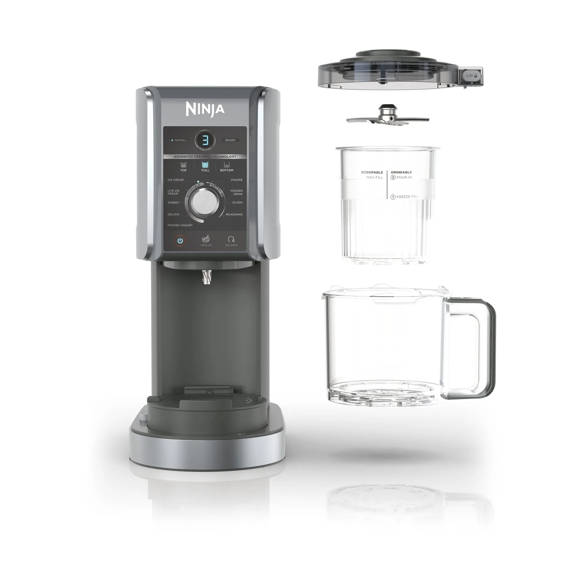 Ninja CREAMi deluxe NC502EU is- og dessertmaskine, Black Ninja