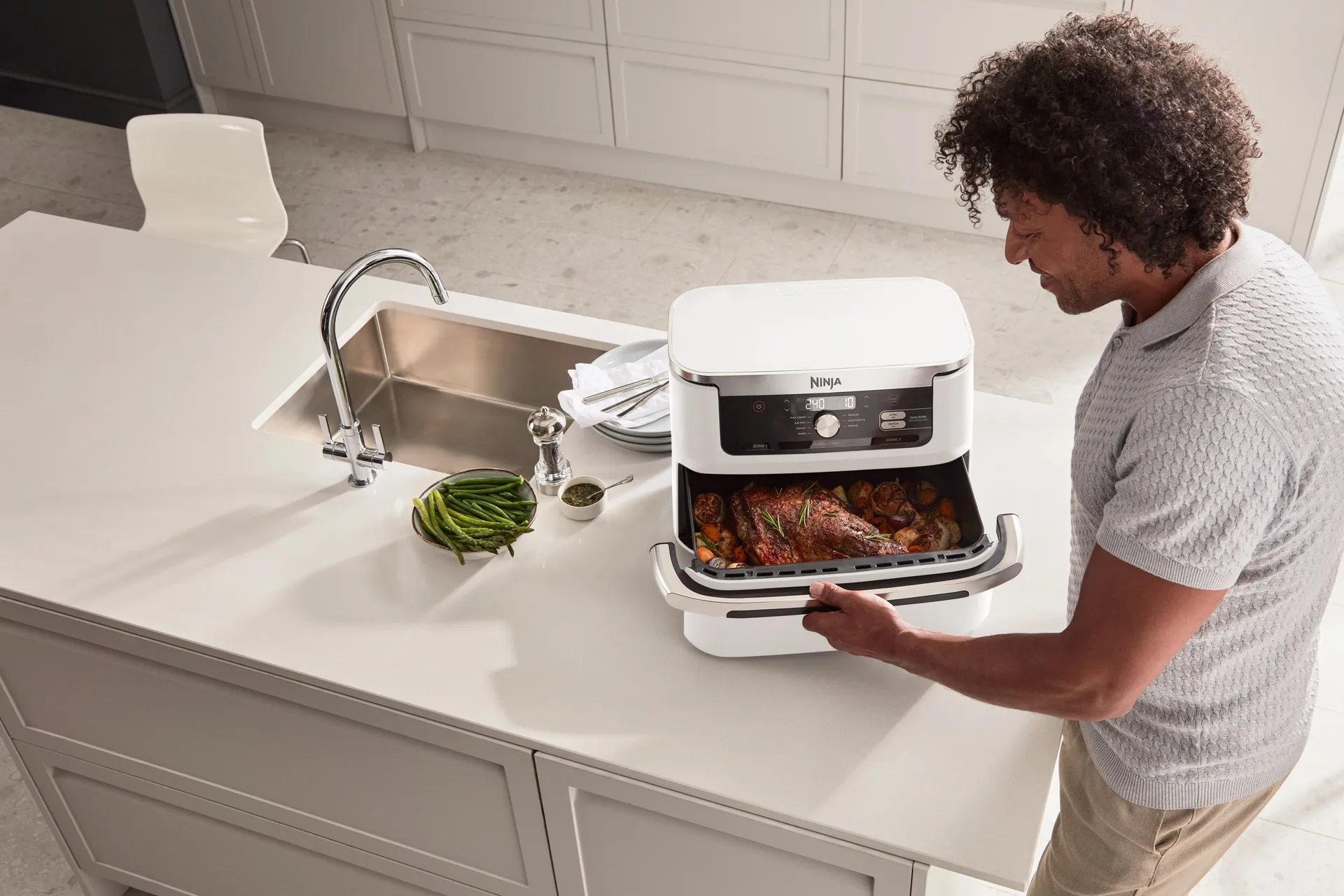 Ninja Foodi Air Fryer AF500EUWH FlexDrawer 10,4 l, White Ninja