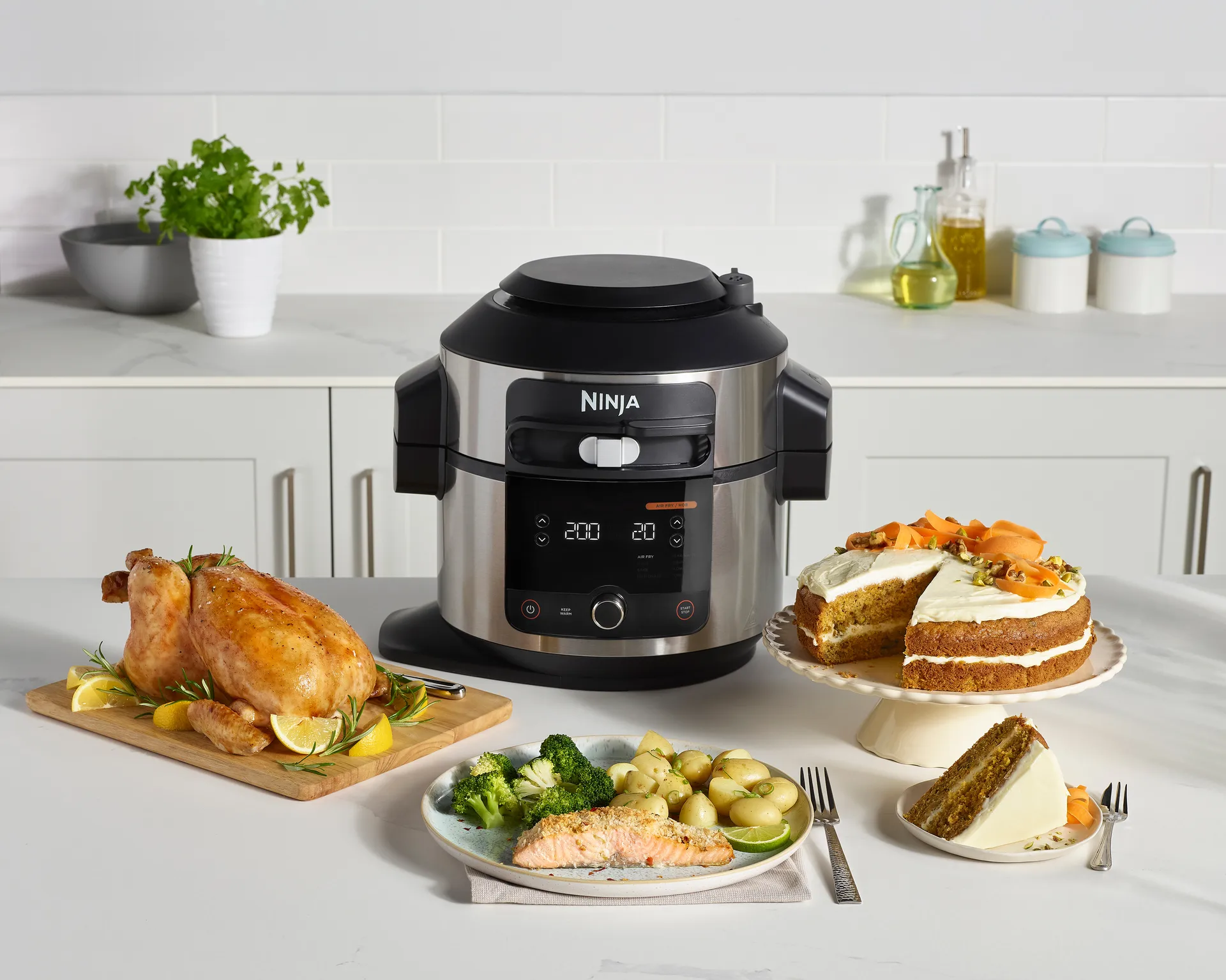 Ninja Foodi OL550 11-i-1 ONE-Lid multicooker 6 L, Rustfrit stål Ninja