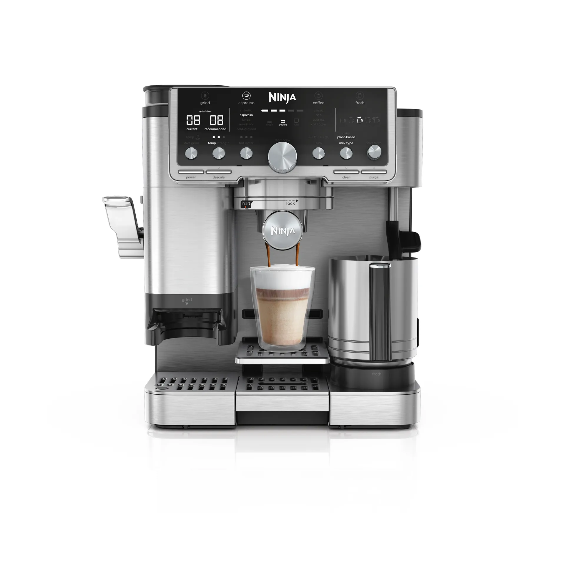 Ninja Luxe café pro series 3-i-1 espressomaskine, Stainless steel Ninja