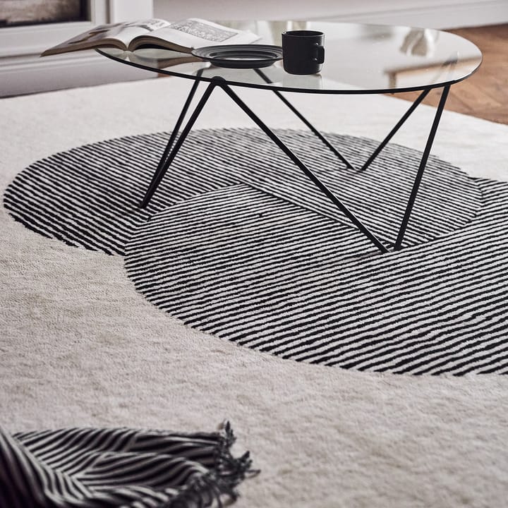 Circles uldtæppe naturhvid, 200x300 cm NJRD
