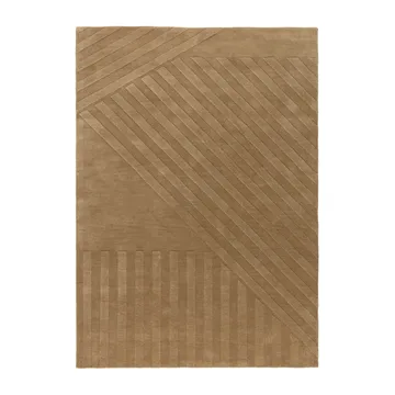 Levels Stripes uldtæppe - Beige, 170x240 cm - NJRD