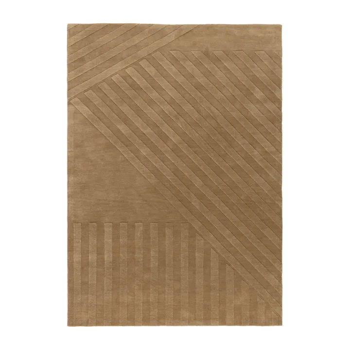 Levels Stripes uldtæppe - Beige, 170x240 cm - NJRD