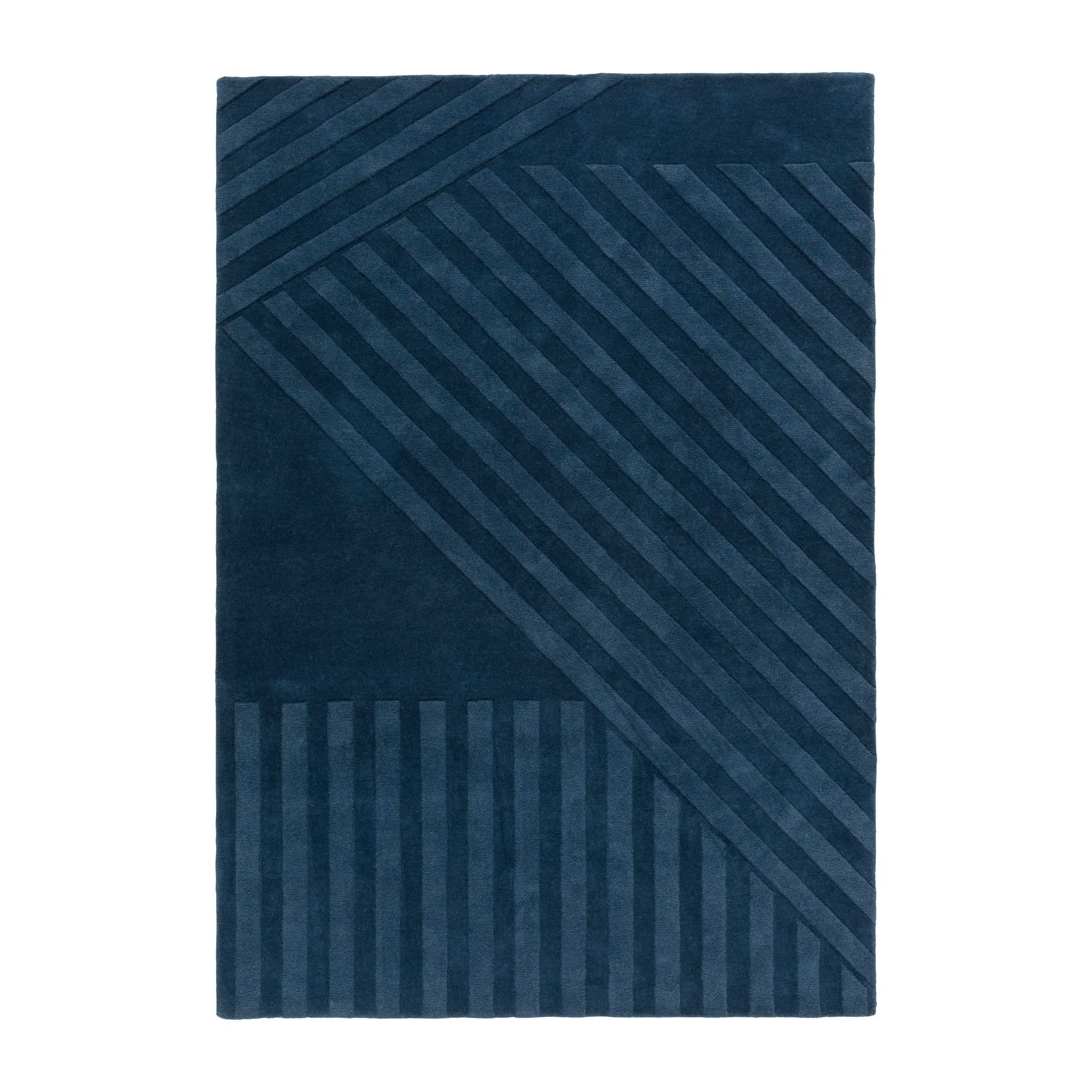 Levels Stripes uldtæppe, Blå, 200x300 cm NJRD