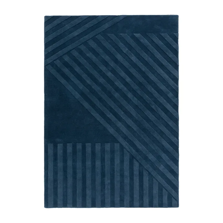 Levels Stripes uldtæppe - Blå, 200x300 cm - NJRD