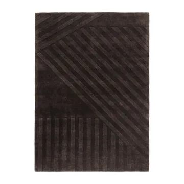 Levels Stripes uldtæppe - Brun, 170x240 cm - NJRD