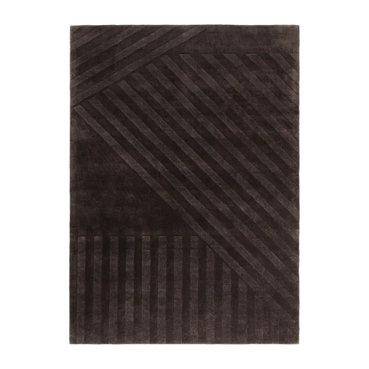Levels Stripes uldtæppe - Brun, 200x300 cm - NJRD