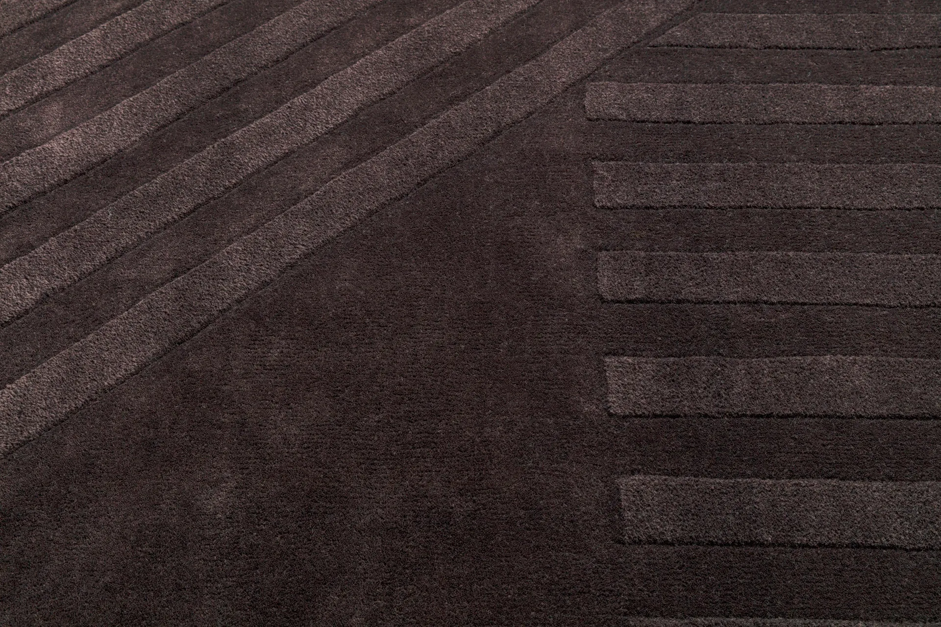 Levels Stripes uldtæppe, Brun, 200x300 cm NJRD