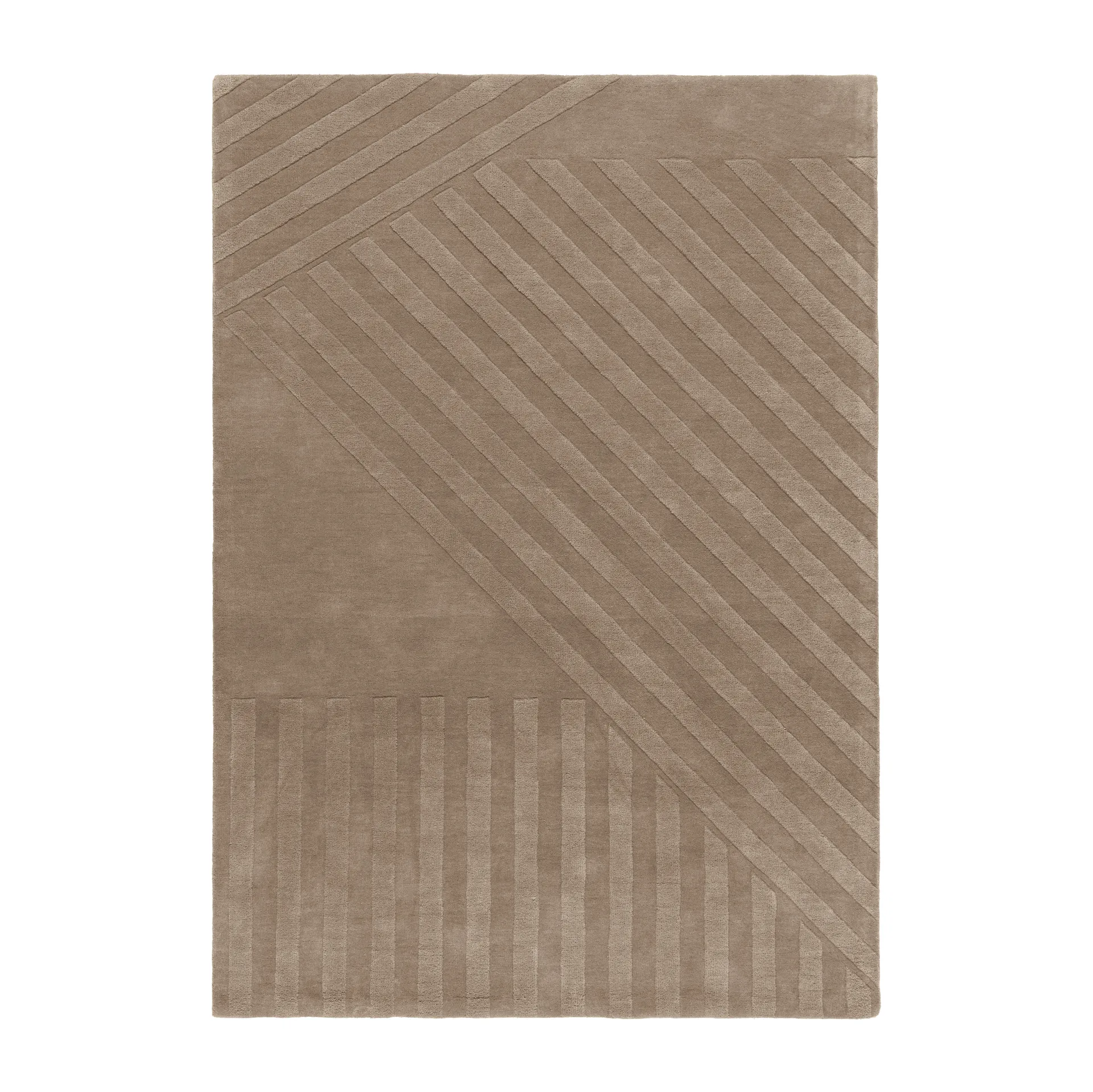 Levels Stripes uldtæppe, Muldvarp, 170x240 cm NJRD
