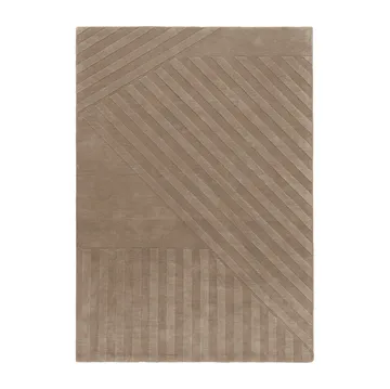 Levels Stripes uldtæppe - Muldvarp, 170x240 cm - NJRD