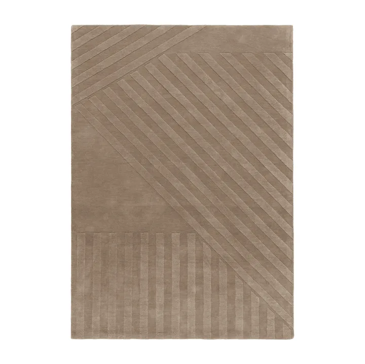 Levels Stripes uldtæppe - Muldvarp, 170x240 cm - NJRD