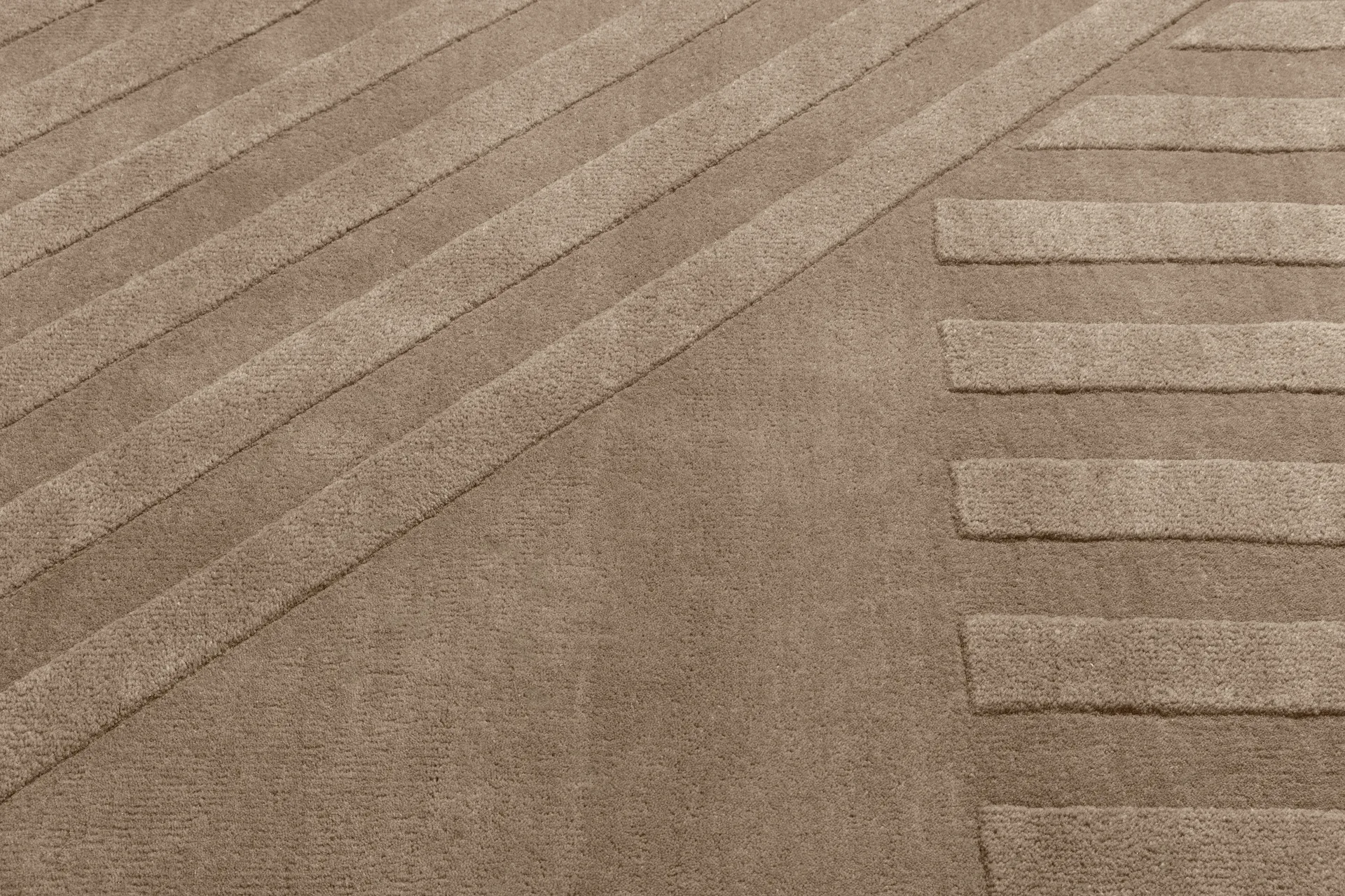 Levels Stripes uldtæppe, Muldvarp, 200x300 cm NJRD