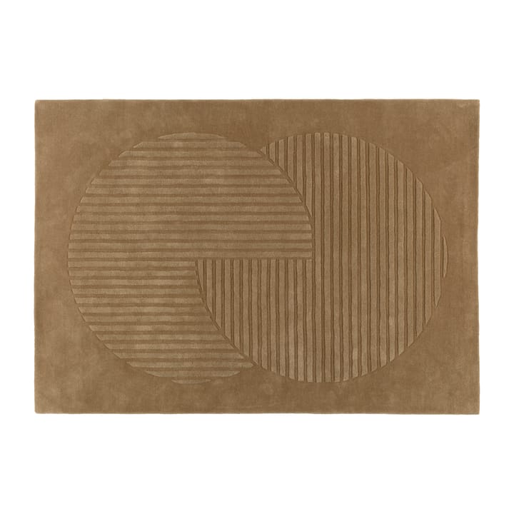 Levels uldtæppe circles beige - 170x240 cm - NJRD