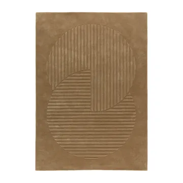 Levels uldtæppe circles beige - 170x240 cm - NJRD