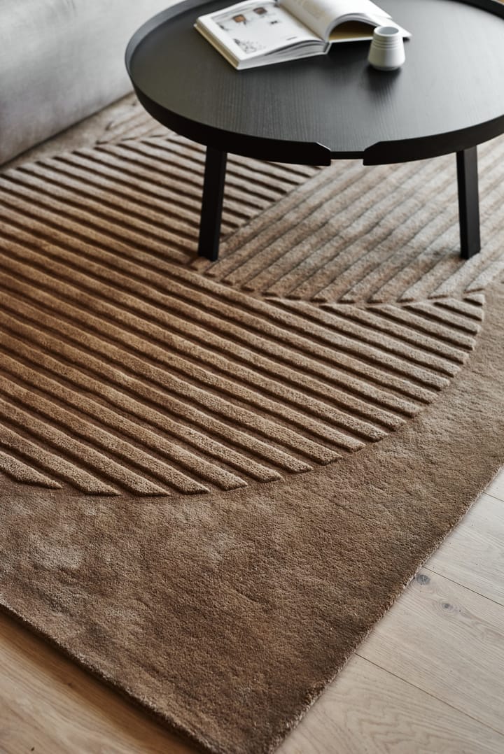 Levels uldtæppe circles beige, 170x240 cm NJRD