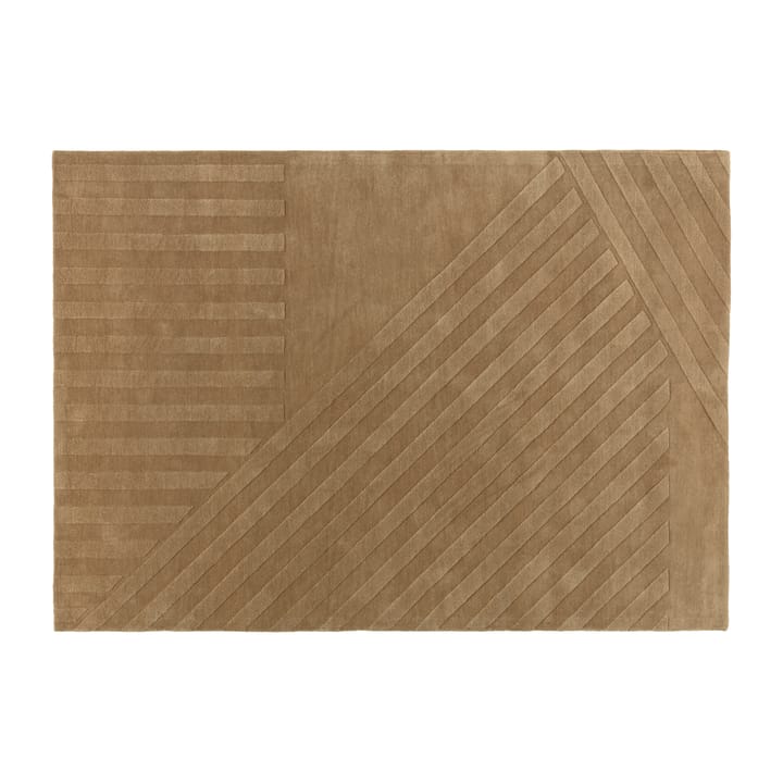 Levels uldtæppe stripes beige - 170x240 cm - NJRD