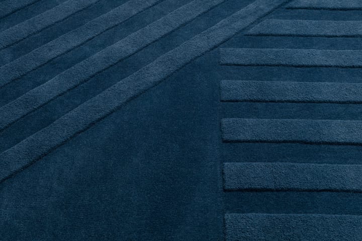 Levels uldtæppe stripes blå
 - 170x240 cm - NJRD